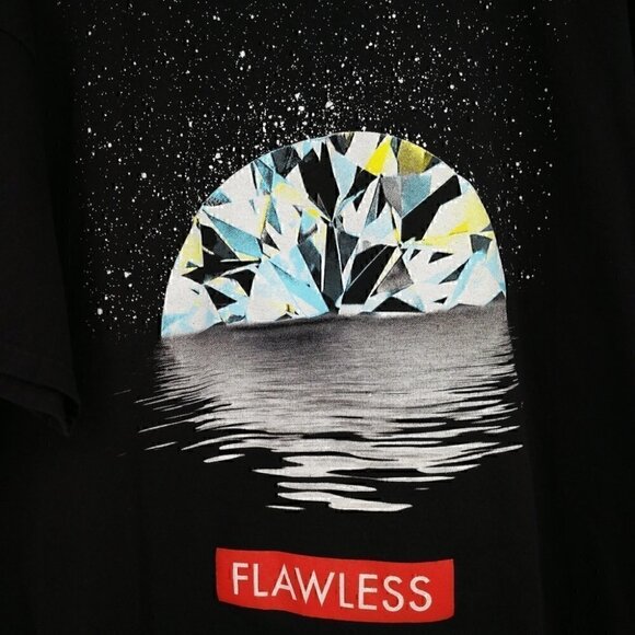 Popular Poison Men's XXL Graphic T-Shirt Flawless Diamond Black Red - Picture 3 of 6